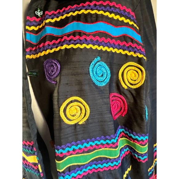 Allure Jacket Womens Medium Embellished Vintage Retro Button - Picture 5 of 9